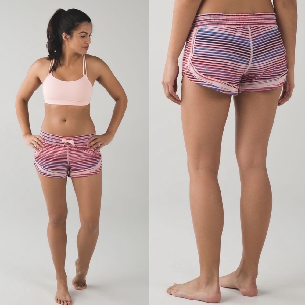 Lululemon RARE Make A Move Short Dune Minty Alarming Stripes Shorts 2